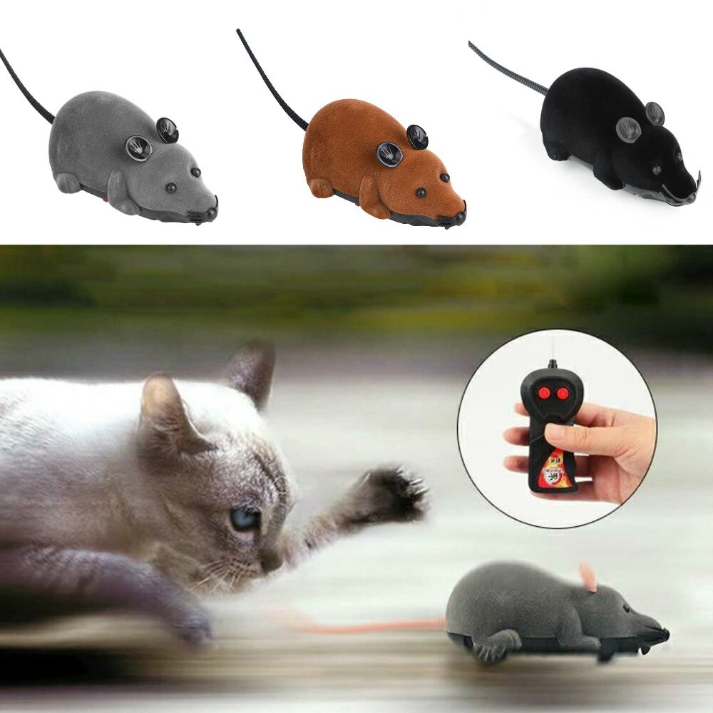 Cat Toys Remote Control Wireless RC Simulation Mouse Toy Electronic Rat Mice Toy For Kitten Cat Novelty Toy