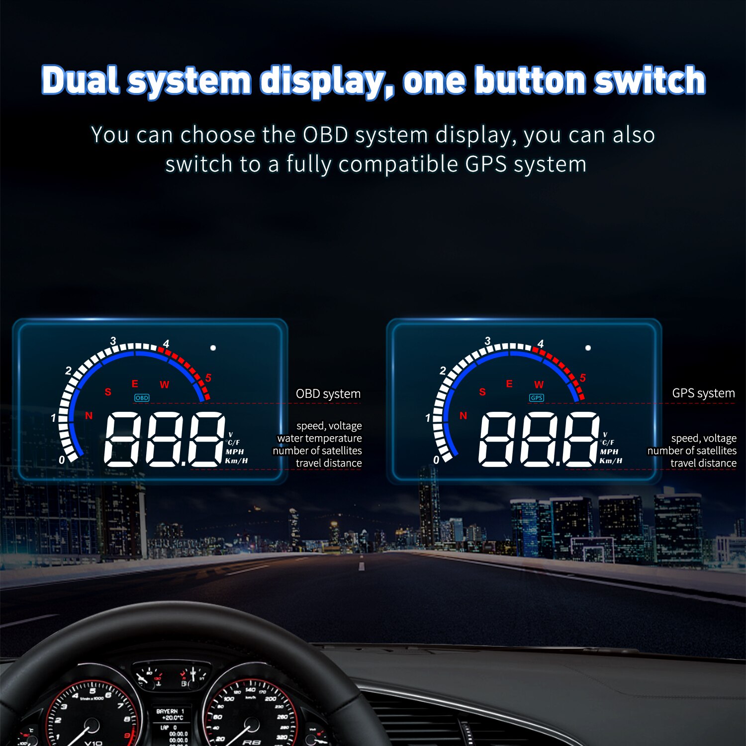 WiiYii M13 HUD OBD2 head up Display Car MPH Auto Electronics Detector Oil Consumption OBD2 HUD windshield Projector