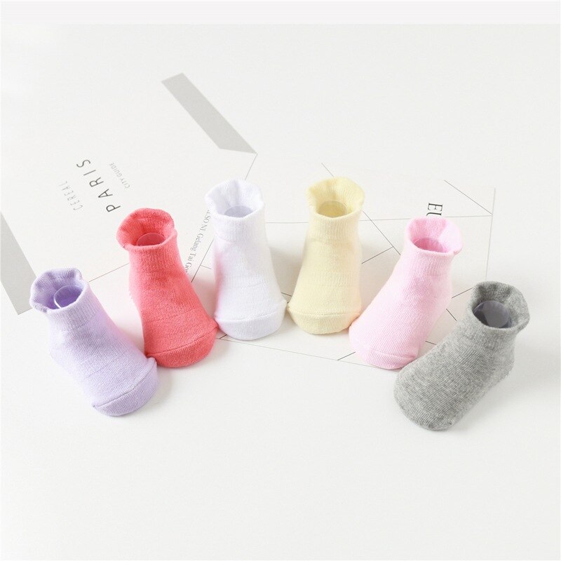 Kids 6 Pairs Anti-Slip Non-Slip Sokjes Met Grips Voor Baby Peuter Meisjes Alle Seizoenen Katoen sokken