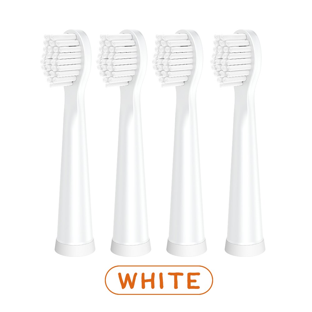 4pcs/set Replacement Heads Soft Bristles Toothbrush Heads for Electric Toothbrush Dual Clean Toothbrush Heads: White 4pcs