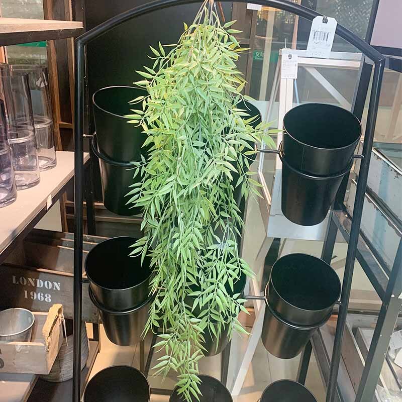 1m bamboo-leaf rattan artificial flower imitation plant party decoration plastic grass Christmas decoration leaves: Light Green