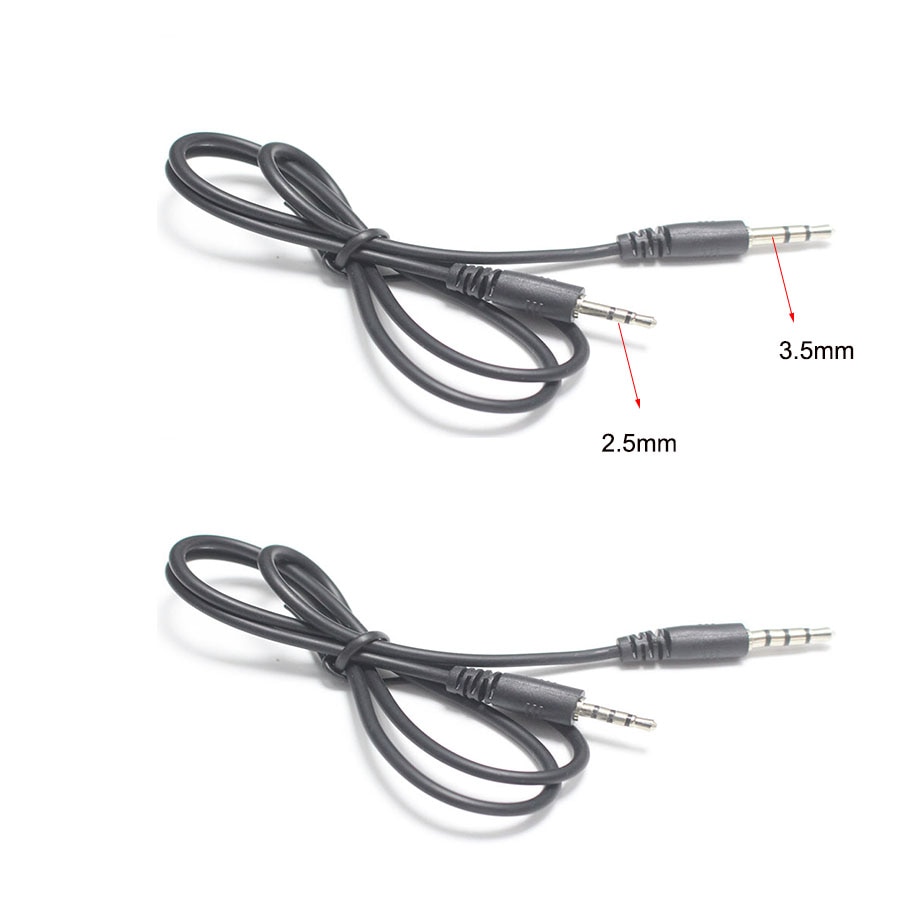 EClyxun 1pcs Stereo 2.5mm to 3.5mm Plug 3/4 pole Male Headphones Headset Car AUX MP3 Jack Socket Cable for MP3 MP4 Headphone