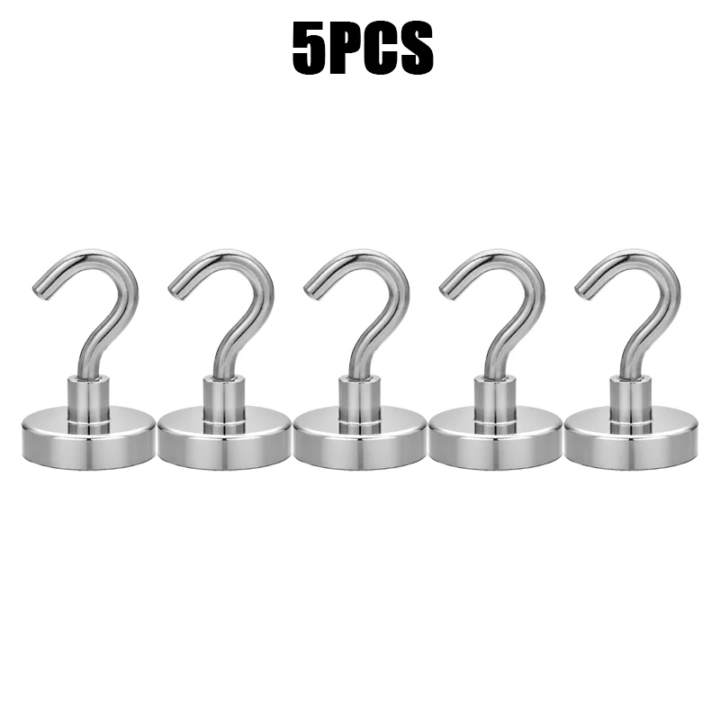 1-80PCS Strong Magnetic Hooks Multi-Purpose Storage Hooks Home Kitchen Bar Storage Hooks Key Storage Hooks Bathroom Hangers: M / light green