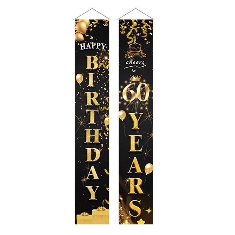 Birthday Door Curtain 50th Birthday Party Decorations Anniversary Party Supplies Adult 30 40 50 60 70 80 Year Birthday Party: D