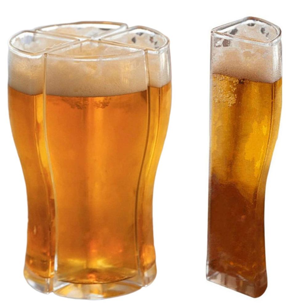 Beer Glasses 4 in 1 Acrylic Plastic Beer Mug Super Schooner Beer Glasses Pub Style Beer Glasses Home Dining Bar Beer Glasses