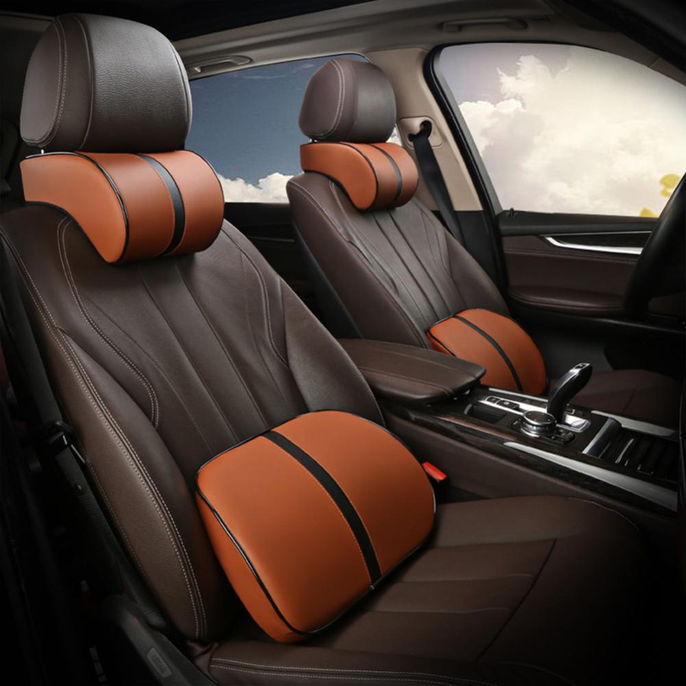 Car Memory Foam Travel Comfortable Neck Headrest Pillow Lumbar Support Cushion