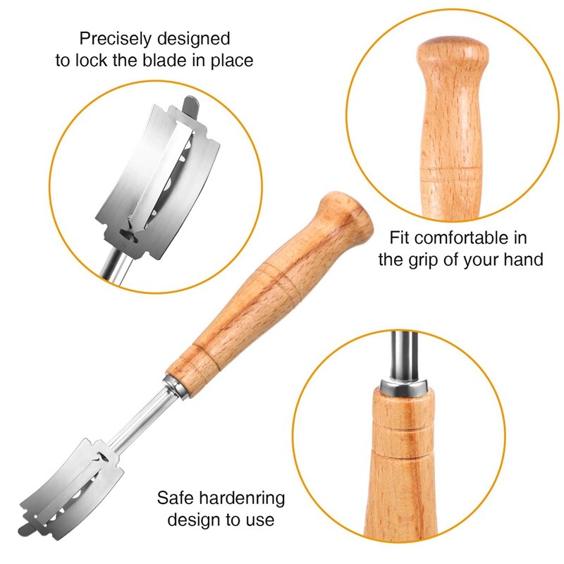 Duńskie ciasto trzepaczka ręcznie wykonane chleb kiepski z pokrywą ochronną, 2 kawałki szczotka silikonowa, skrobak robić ciasta, zestaw narzędzi robić ubijania ciasta