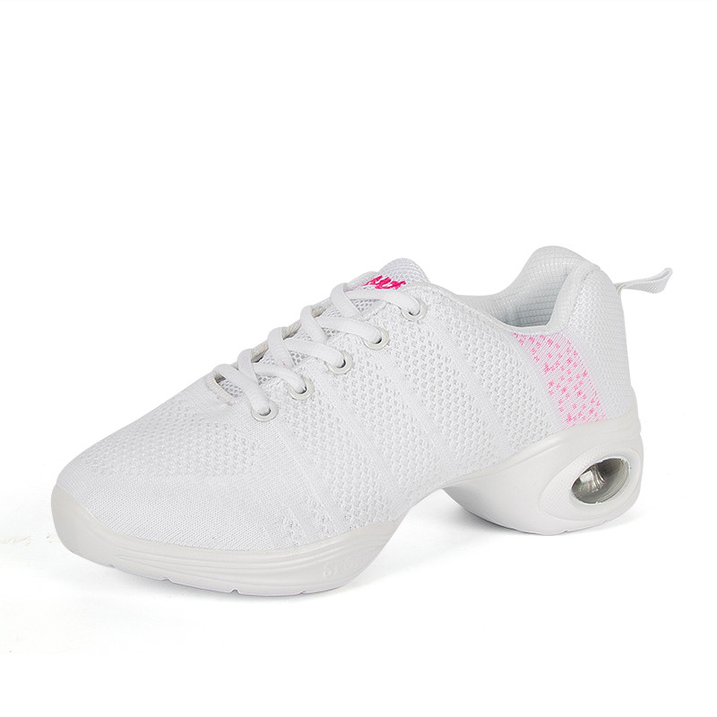Kvinder sneakers damer ånde fitness dansesko herre dansesneakers ballet jazz dansesko: Hvid / 7.5