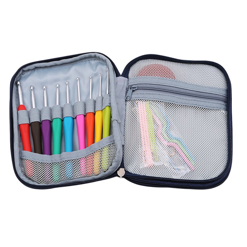 45 PCS/Lot DIY Yarn Knitting Crocheting Mix Sizes Crochet Hook Needles Stitch Markers Gauge Crochet Needles Knitting Tools