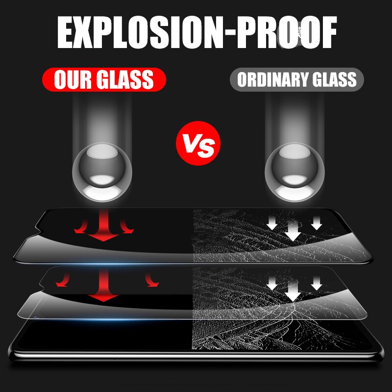 3 Pcs Volledige Cover Gehard Membraan Glas Voor Huawei Honor 8X 8S 8C 8A 20i 10i 20 Pro 8 9 10 Lite Screen Protector Glas Film