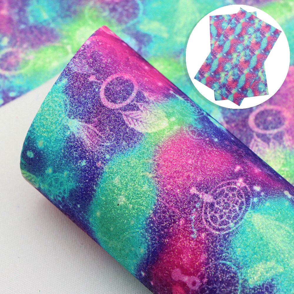 Veer Dreamcatcher Pijl Glitter Pu Kunstleer Kunstleer Stof Synthetisch Diy Waterdichte Naaien Boog Tas Broche Auto 20X33CM: 1103859007