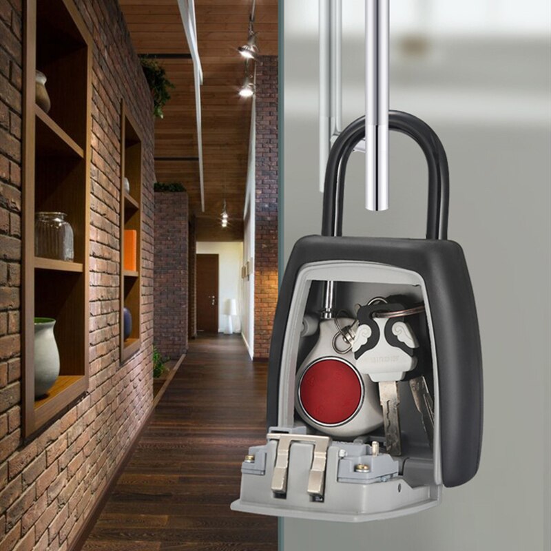 Caja de Seguridad para llaves al aire libre, candado con contraseña, Material de aleación, gancho, organizador de seguridad,