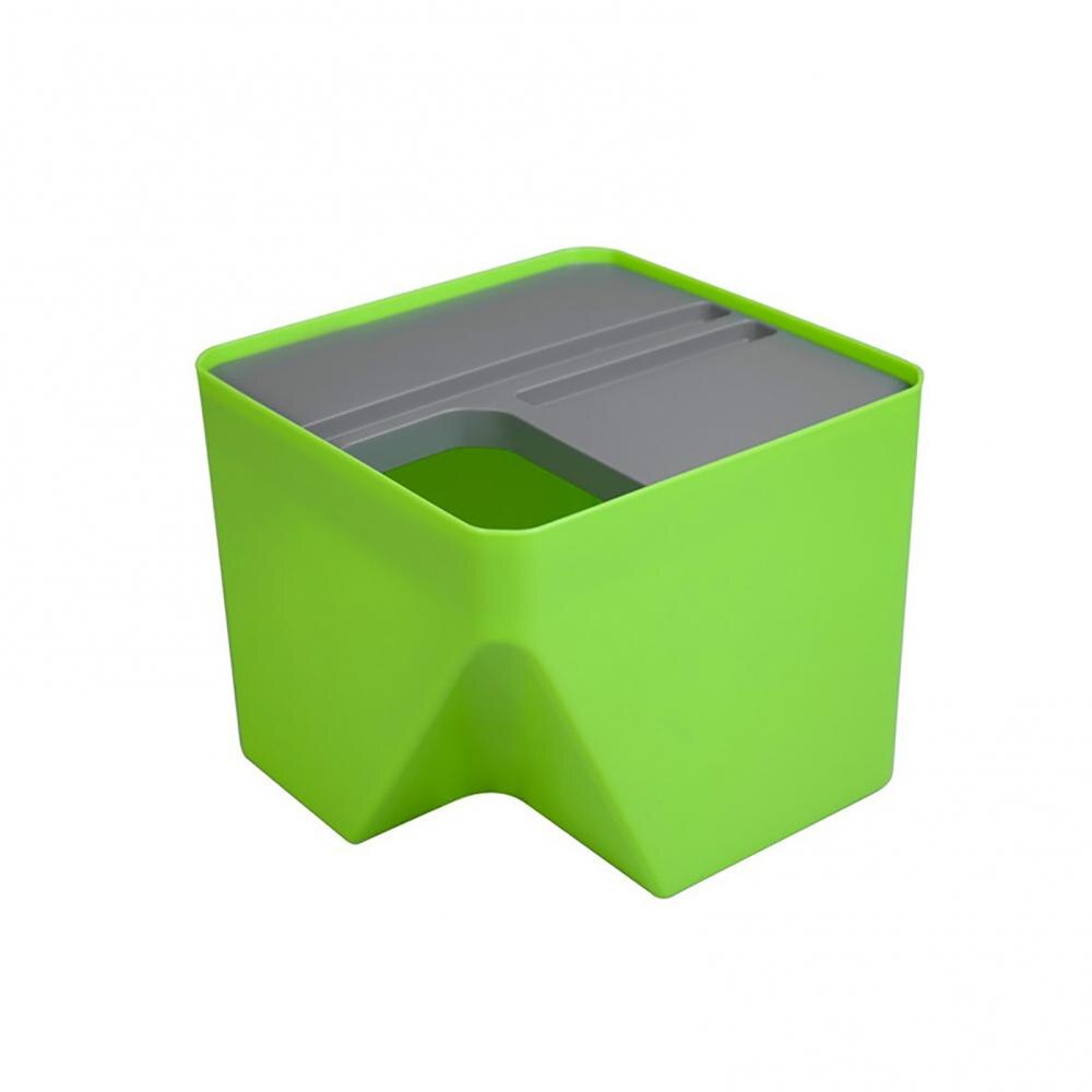 Cubo de basura apilable para cocina, papelera de reciclaje, clasificación, separación seca y húmeda para el hogar, herramienta de baño, 1 ud.: Green