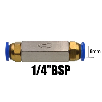 Pneumatisches messing-rückschlagventil mit vollem durchgang, einwegventil ohne rückschlag für luftkompressoren: Grün