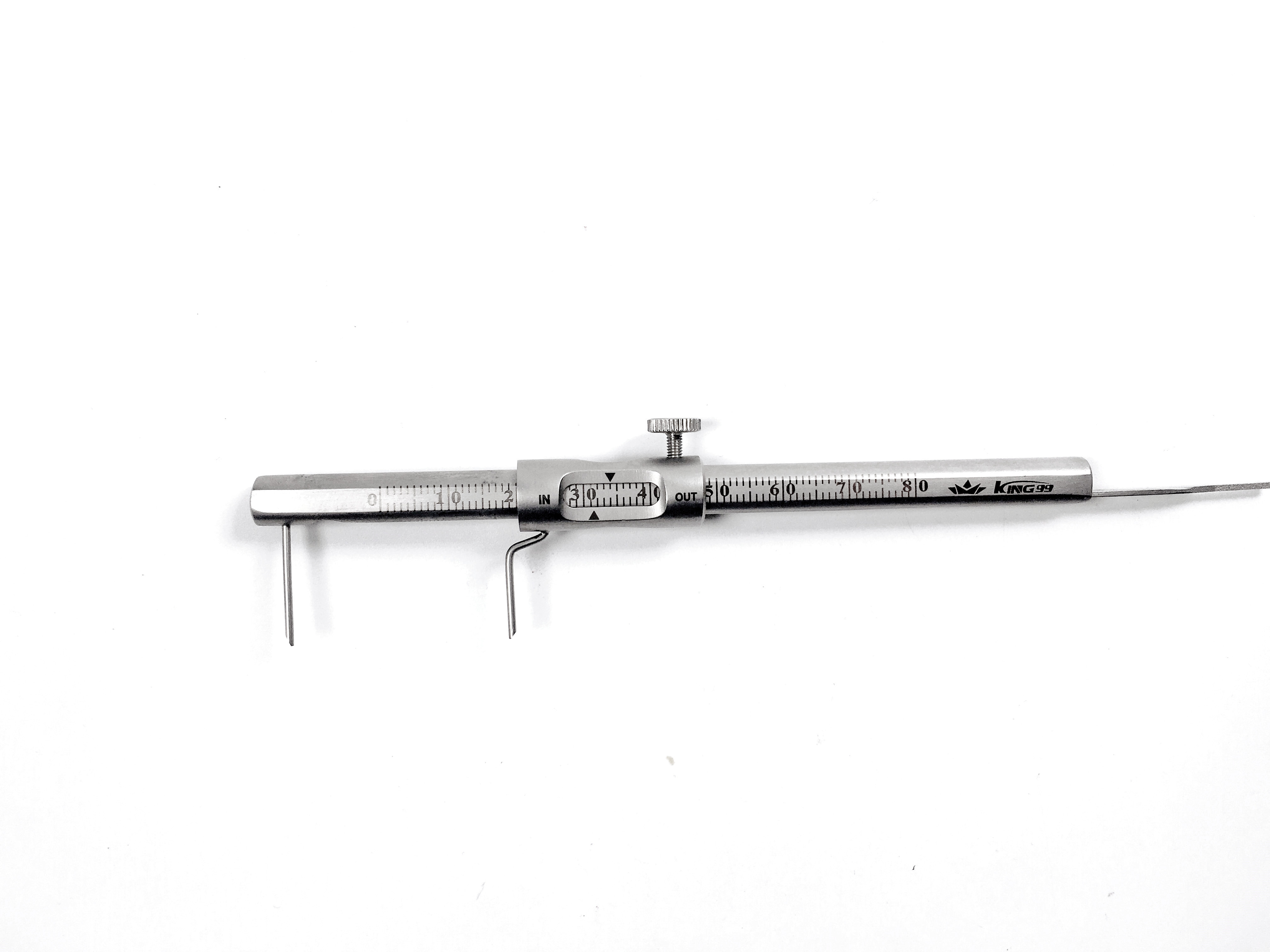 Orthodontic Rould Sliding Caliper 0-80mm Dental Implant Gauge Measuring Pen 12.6cm