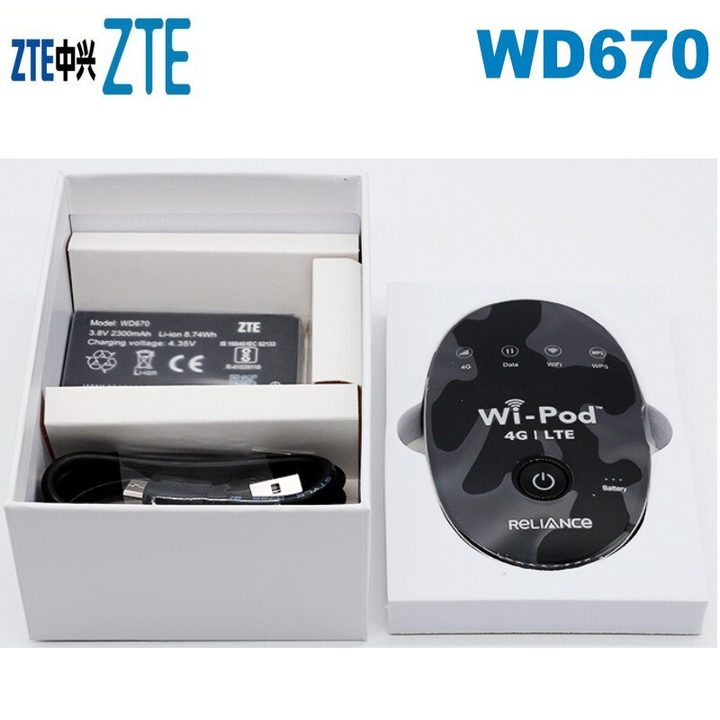 Unlocked ZTE WD670 4G LTE Pocket Wifi Mobile Hotspot Wireless Router
