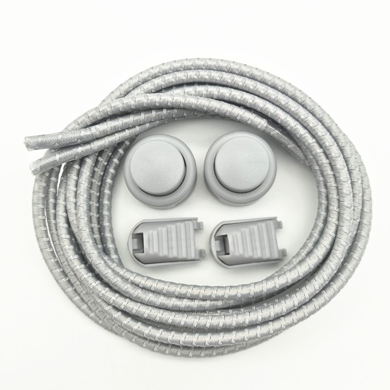 Schnürsenkel Kreative Schnell Keine Krawatte Schnürsenkel freundlicher Erwachsene unisex Schnürsenkel Turnschuhe Sport Faul Schnürsenkel Reflektierende Elastische Elastische: hell grau