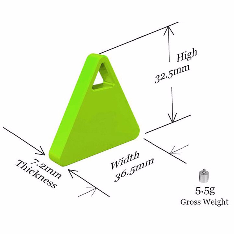Alarma bidireccional Triangular dispositivo antipérdida Bluetooth objetos inteligentes para encontrar objetos pequeños