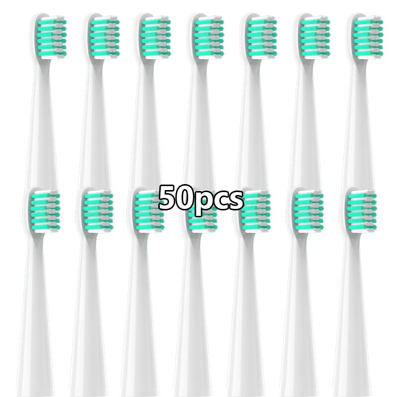 20/50pcs Replacement Toothbrush Heads for BAIR K3 Kid Sonic Electric Tooth Dental Clean Brush Nozzles Heads Toothbrush Heads: 50pcs WhiteGreen