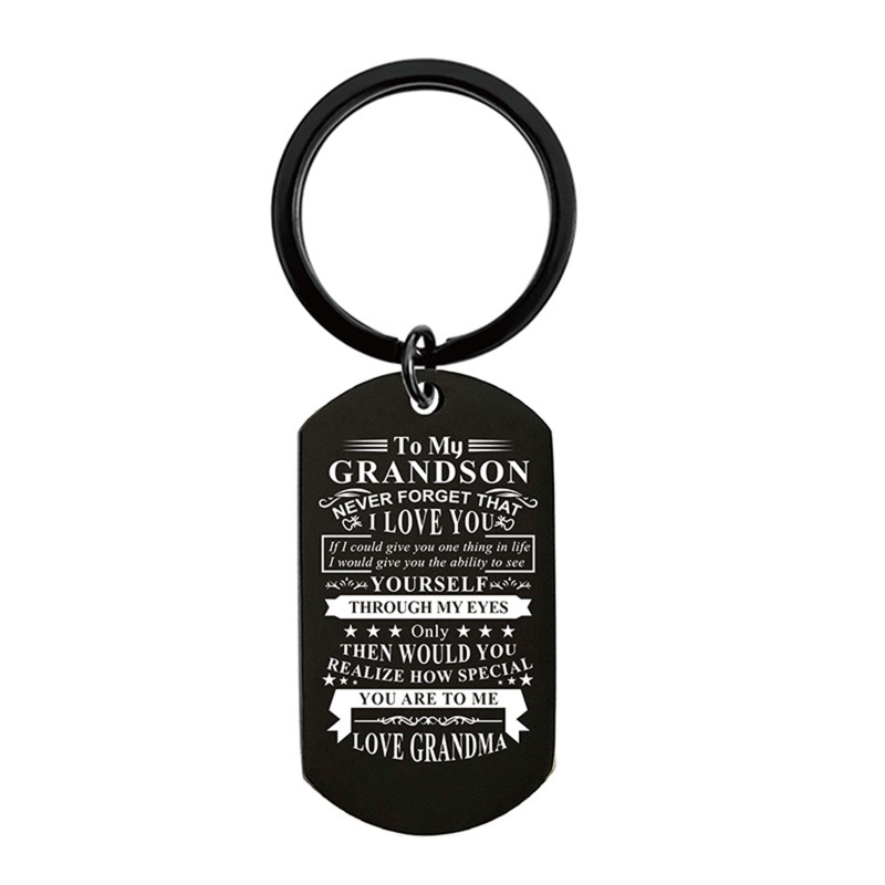 To Your Love Grandson Keychain Supplies Love Pendant Jewelry Bright Color To Your Love Grandson Keychain D5QA: BK-28