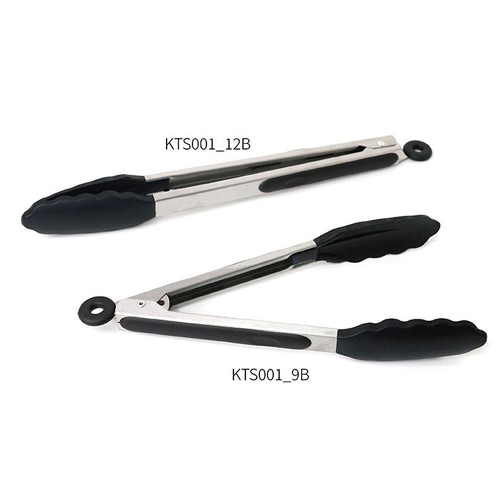 Stainless Steel Silicone Food Clip Easy To Store Safe For Non-Stick Cookware Intimate Triangle Support