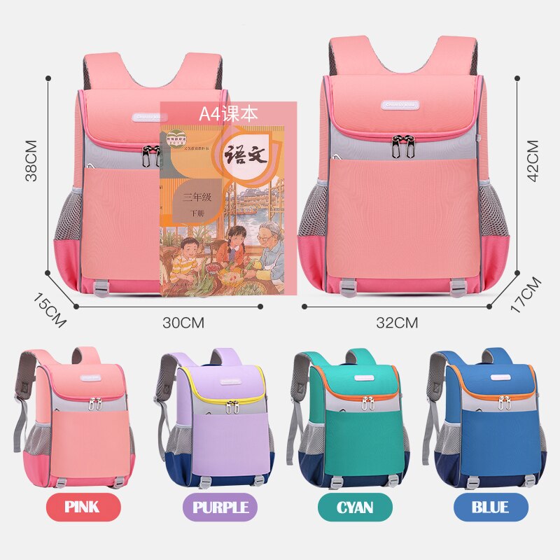 Crianças schoolimic ortopédico primária criança mochila infantil escola 6 12 12 anos meninos meninas mochila