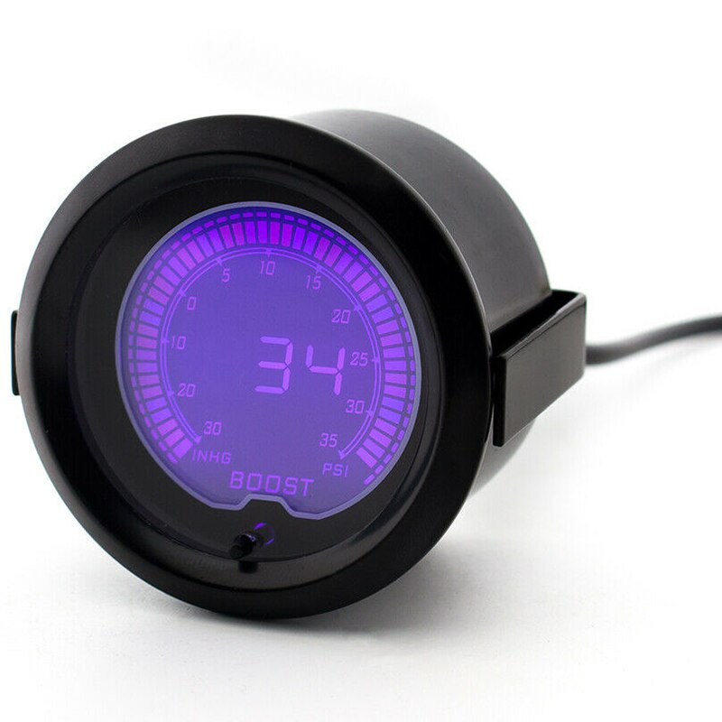 2Inch 52Mm Universele Auto Evo Boost Gauge Lcd 7 Kleuren Psi Turbo Boost Gauge Meter