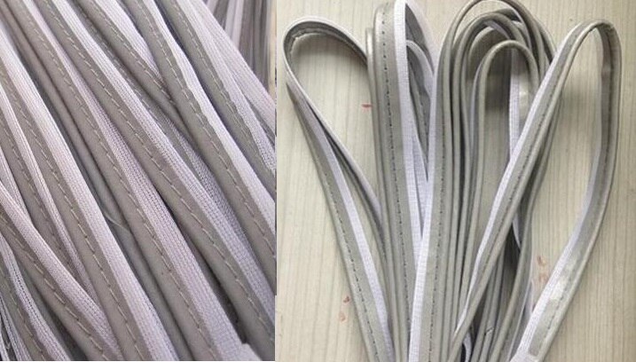 Valoa heijastava nauha liikenneturvavaatemateriaalista