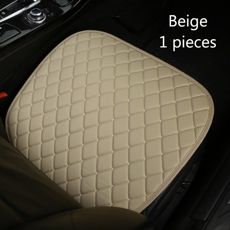 Universal Car Seat Cover PU Leather Auto Cushion Protector Mat Interior Parts For Ford Focus ST RS SE ST170 ST225 ST250 ST300: 1pc-Beige