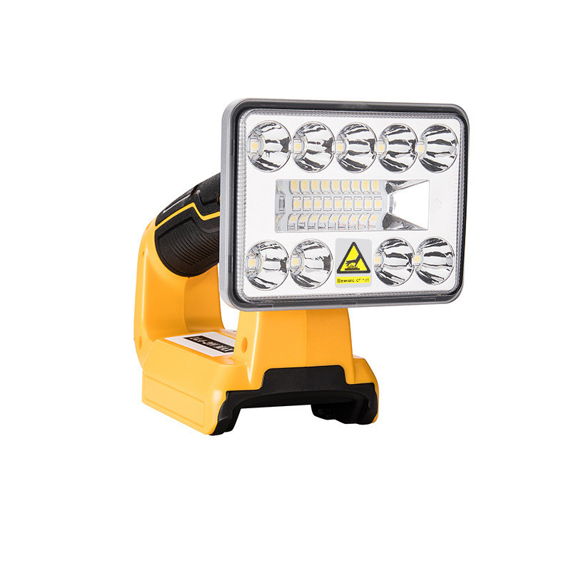 18V LED Flashlight Outdoors Spotlight Light For DEWALT 18V lithium ion battery DCB201 DCB200 Outdoor Lighting with USB: 3 inch 1000 lumens2