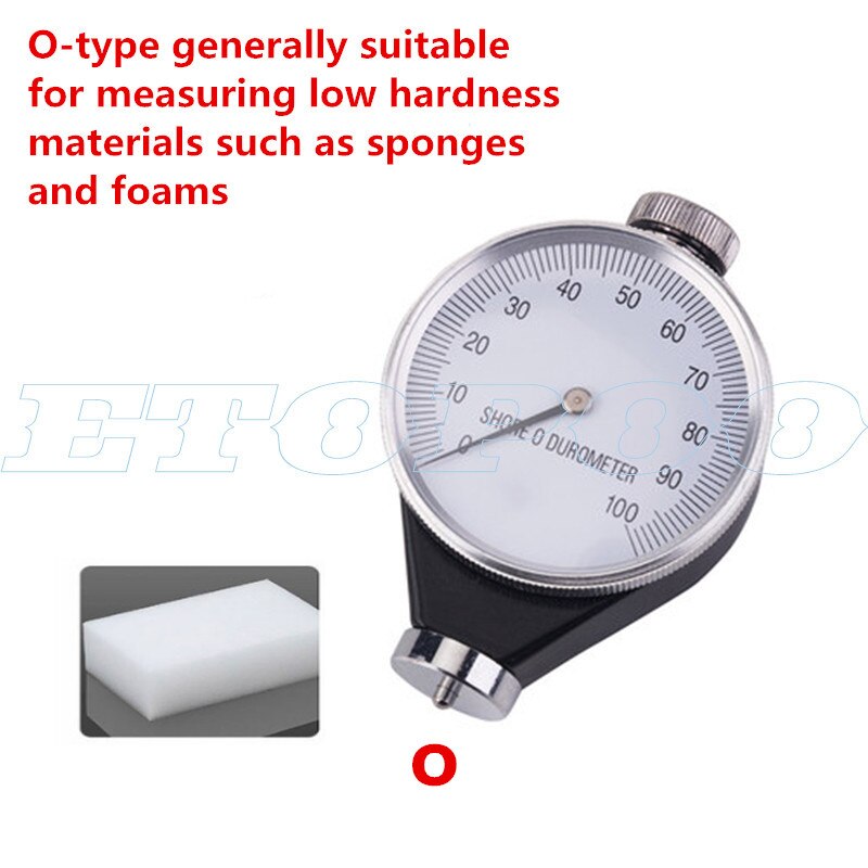 Shore Type A/O/D Rubber Tire Durometer Hardness Tester Meter 0-100 HA sclerometer hardness tester: Dial O