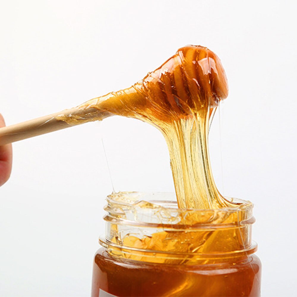 1Pcs Wooden Honey Dipper Wooden Stick Spoon Dip Drizzler Server 160mm Long Handle Practical Kitchen Tools