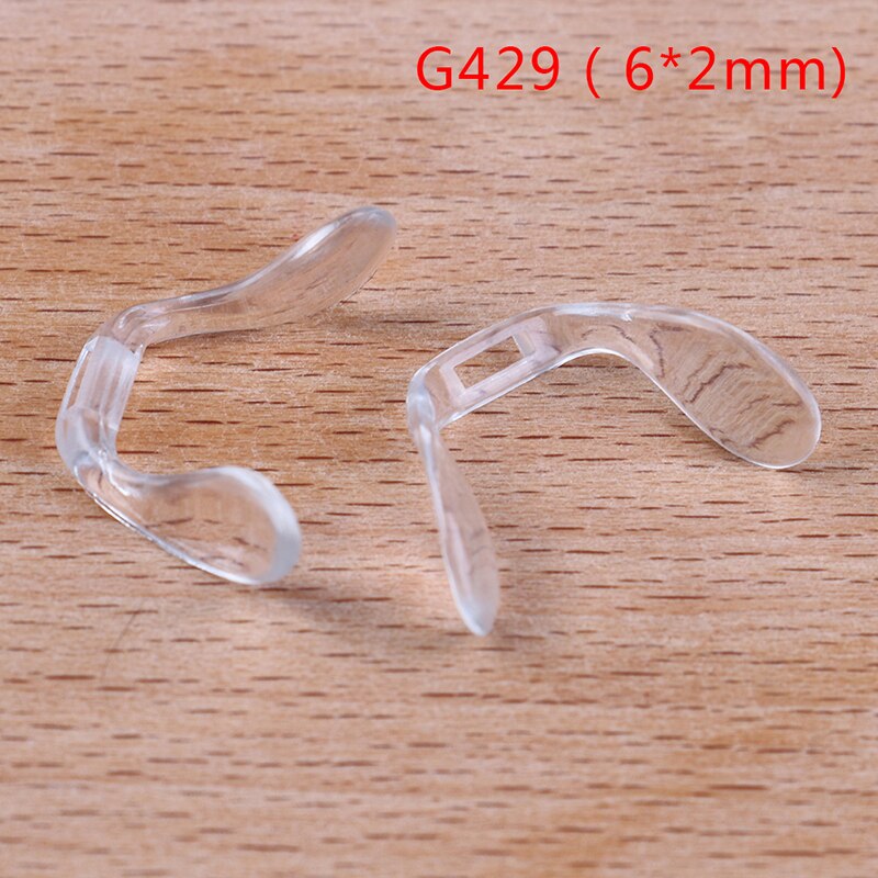 Multi-stil silikon antiskli neseputer brille solbriller pinne på puten briller 2 stk u form: G429