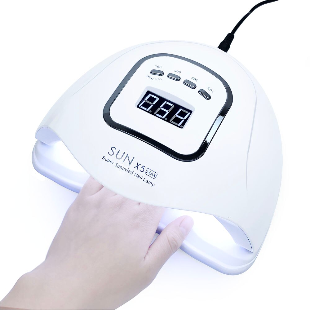 profession SUN x5MAX LED Lamp UV Lamp 80W Nail Dryer LCD Display Nail Dryer For manicure Gel Polish Auto Sensor Timer UV Cabin
