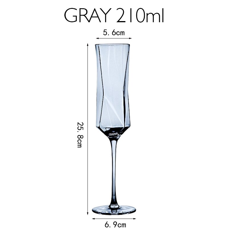 Wine cup Crystal constellation Glass Cups Stylish Red Wine goblet Vodka Shot Cup Whiskey Glassware Drinking For Barware: GRAY 210ml