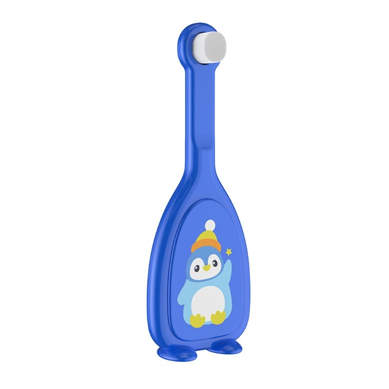 B2eb crianças escova de dentes macio cerdas finas escova de dentes dos desenhos animados escova de cuidados orais dentes branqueamento ferramenta de limpeza para crianças: Blue