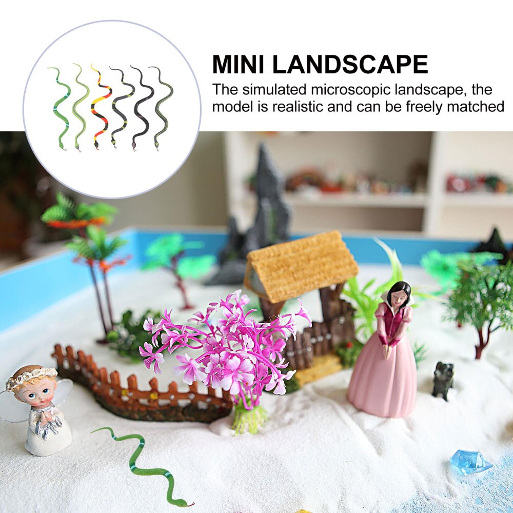 6pcs Realistic Snake Model Unique Trick Prop Snake Model for Kid's Playing