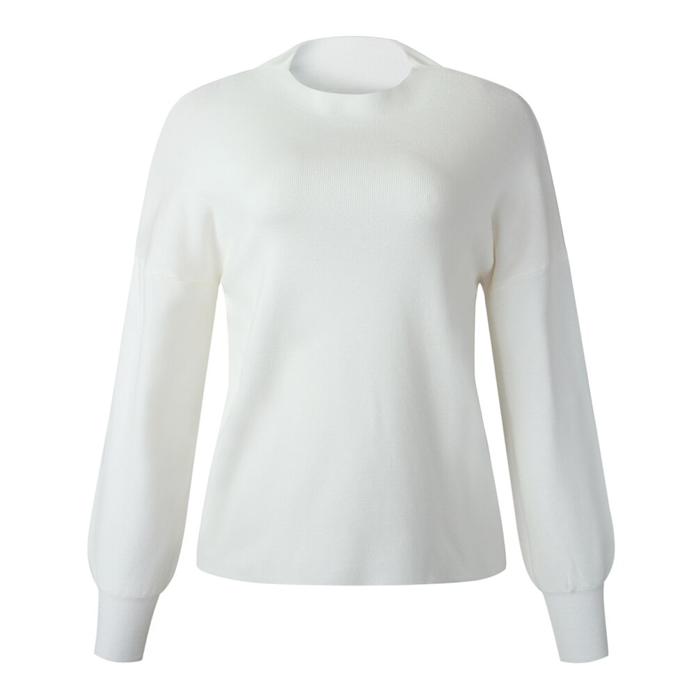 Gebreide trui dames herfst winter basic effen groen lange mouwen tops losse truien truien herfst dameskleding