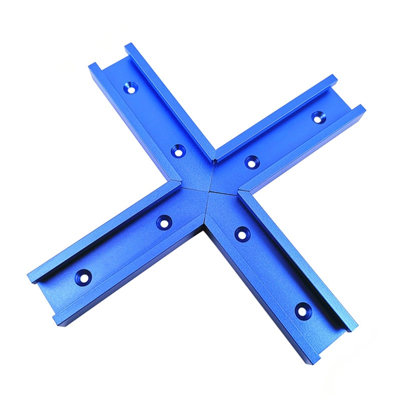 Woodworking T-Slot T-Track Miter Track Cross Connector Rail Guide Chute Circular Saw Flip Table Saw Track Intersection Parts Set
