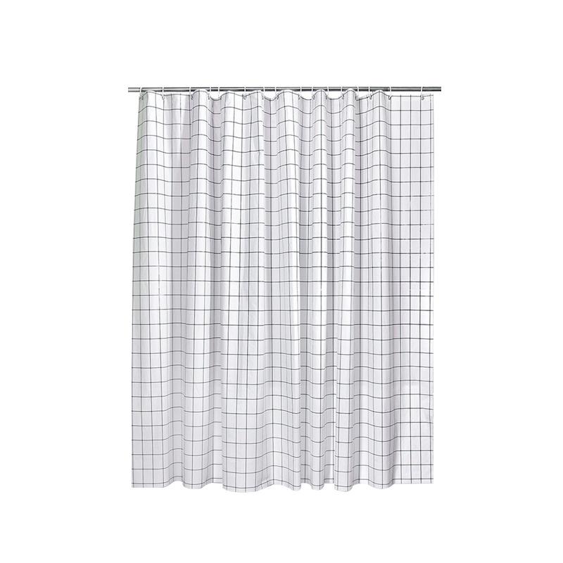 Waterdicht En Schimmelbestendig, Elegante En Eenvoudige, Milieuvriendelijk, witte Onderkant Vierkante Rooster Peva Douchegordijn Haak