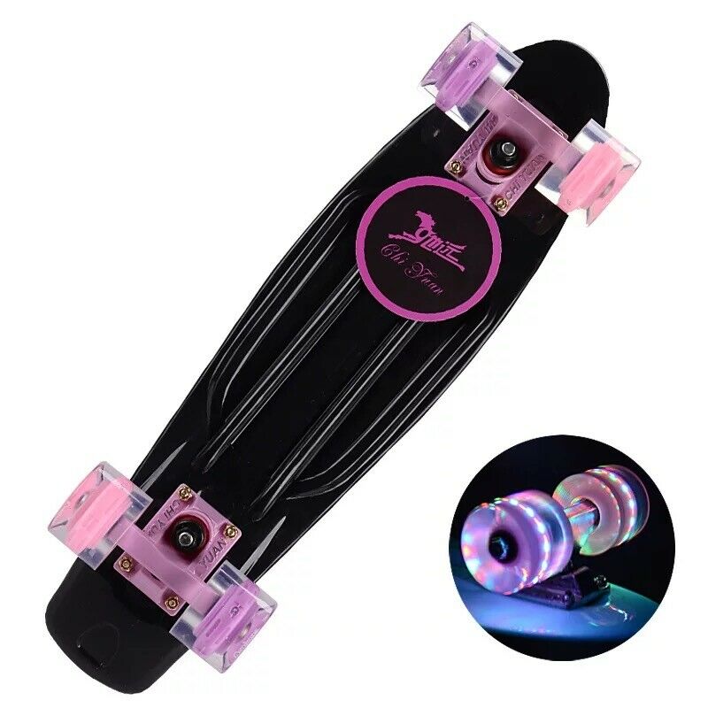 Macarons Kleur Flash Wiel Penny Board Compleet Klaar Om Rit Gloeiende Cruiser Skateboard Mode Single Tilt Mini Vis Boards
