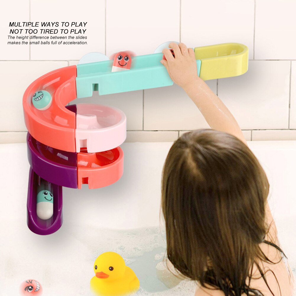 Baby Playing In The Water Track Assembled Building Educational Bath Toy Baby Swimming Track Sprinkling Early Education Toys