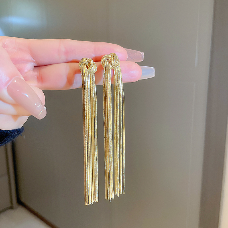 Geometryczne długie frędzle kryształbyć winnym kolczyki wiszące dla kobiet 2023 srebrny złoty kolor kolczyk ze strasem biżuteria na wesele