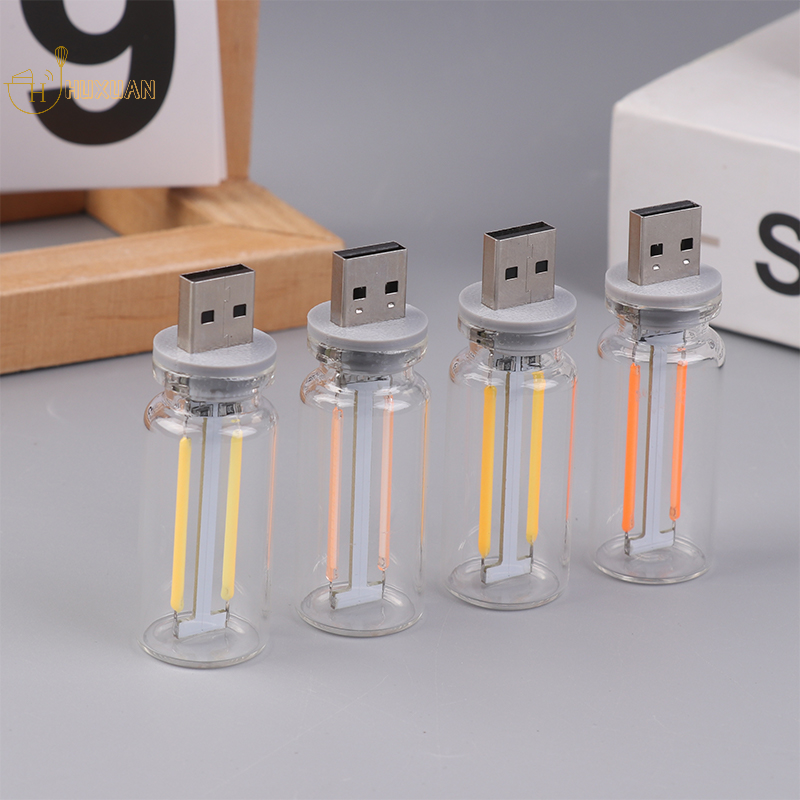 Retro usb led-glødepære med touch-dæmpning 5v retro led-pære med edison-funktion natlampe camping glødepære dekorativ led-belysning
