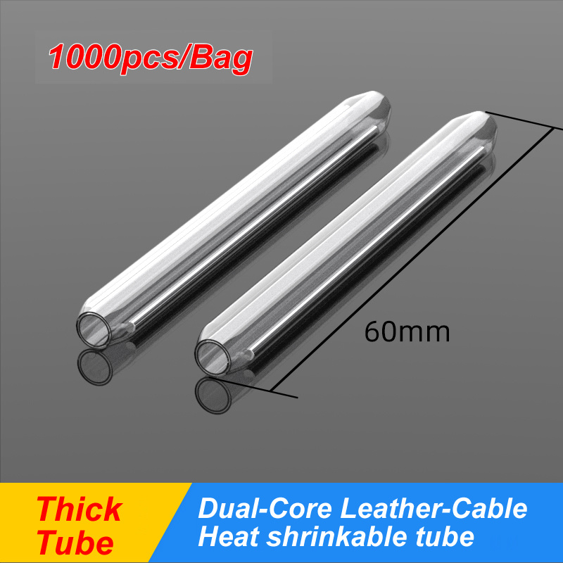 1000pcs lot 60mm 45mm 40mm Bare Fiber Cable Fiber Fusion Protection Splice Sleeves Heat Shrinkable tube: 60mm thick 2-cores