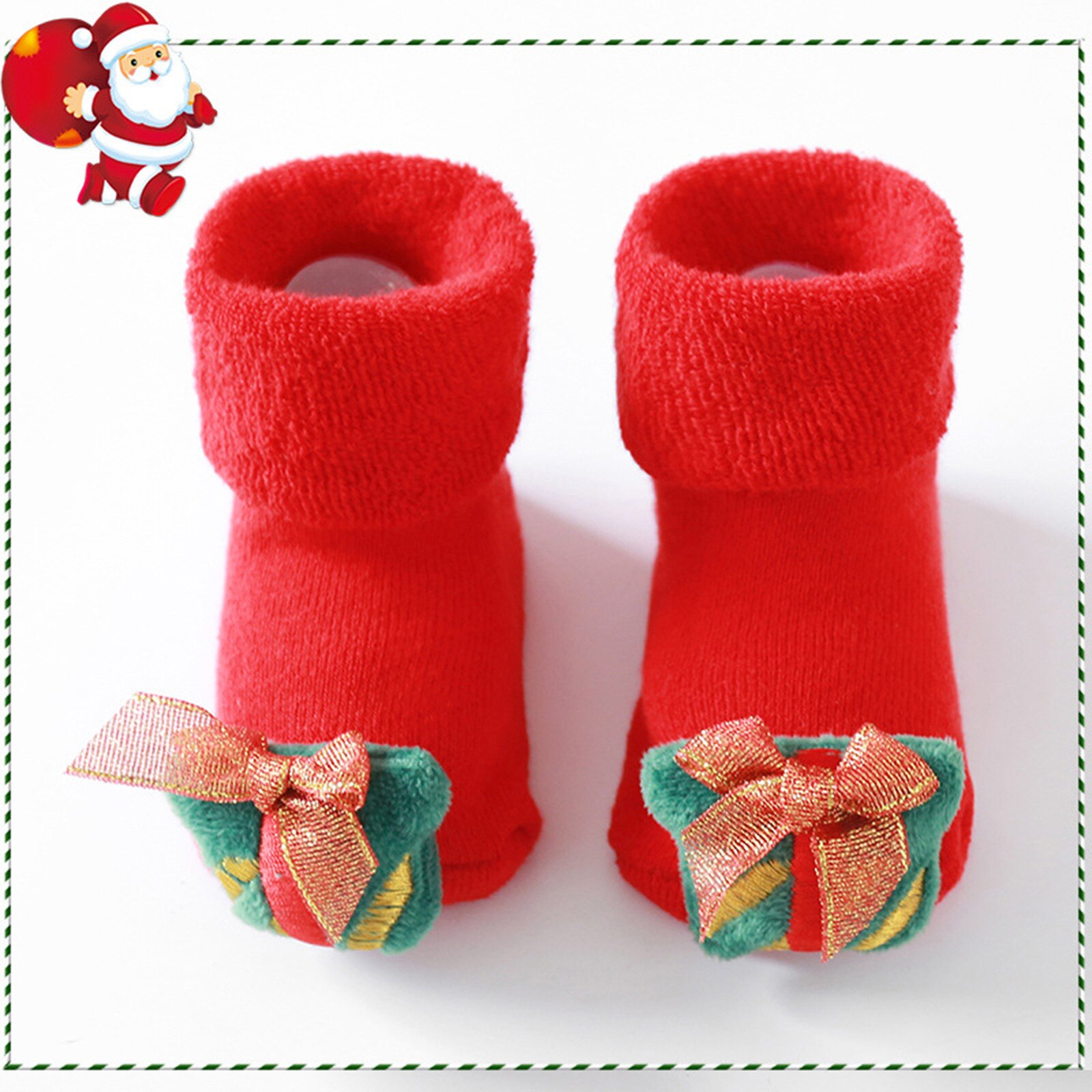 Weihnachten Neugeborenen Baby Socken Niedlichen Karikatur Ebene Anti-Unterhose Sockings Mädchen Jungen Weiche Warme Strumpfhosen freundlicher Winter Socken