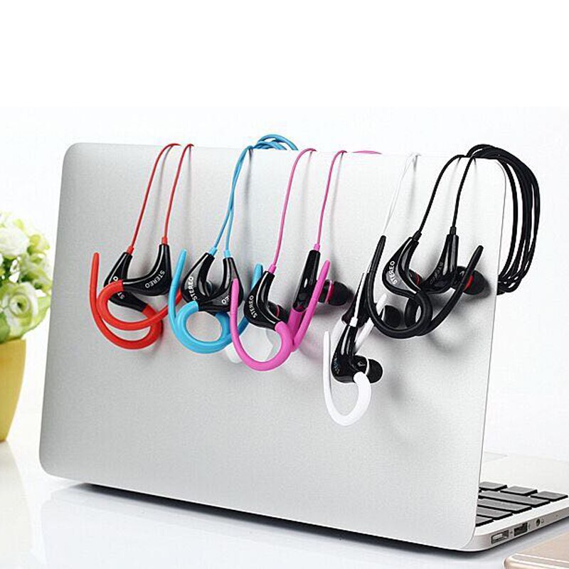 Oortelefoon stereo sport oortelefoon hoofdtelefoon handsfree oorhaak headset 3.5mm microfoon oordopjes voor alle telefoons