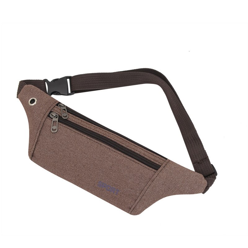 De Leisure Mens Satchel Purse Drie Lagen Close-Fitting Sport Mannen Canvas Borst Pakket Terug Perceel Trend: Bruin