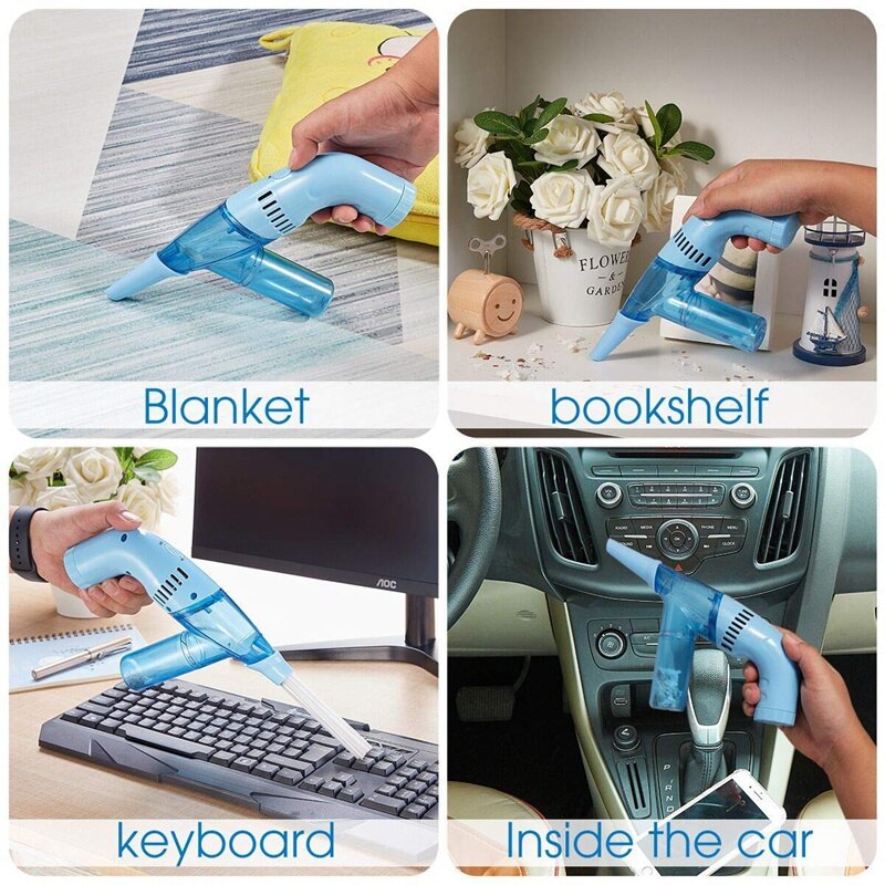 Mini Handheld Portable Cordless Vacuum Cleaner Duster Mini Vacuum Dust Cleaner Dirt Remover Household Cleaning Tool
