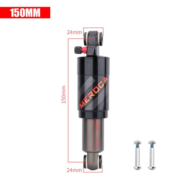 Amortiguador trasero de aire para bicicleta, accesorio de aleación de 125/150/165/190/200mm, para bicicleta de montaña o de carretera, plegable: 150MM
